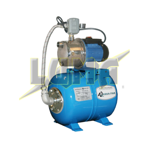 BOMBA AQUA PAK CON TANQUE PRESURIZADOR HORIZONTAL 24L