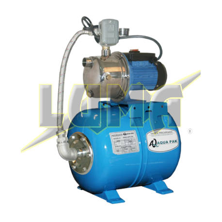 BOMBA AQUA PAK CON TANQUE PRESURIZADOR HORIZONTAL 24L