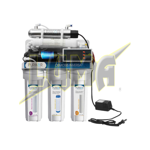 SISTEMA ÓSMOSIS INVERSA CON BOMBA MEDIDOR  TDS Y  LAMPARA UV